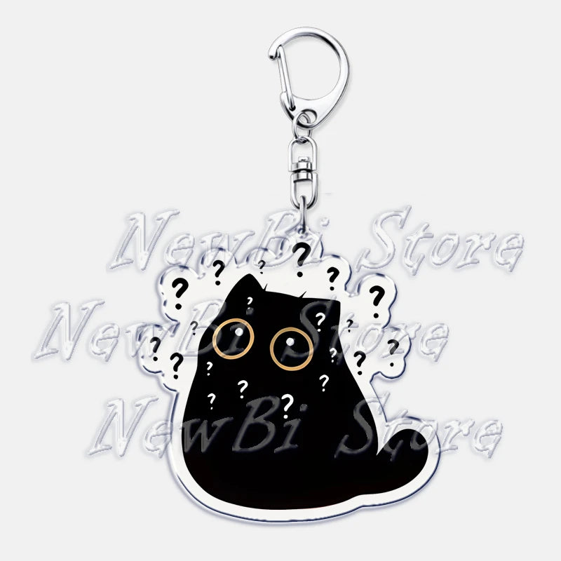 Cute Little Black Cat Keychain