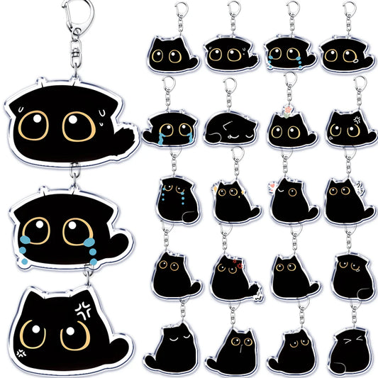 Cute Little Black Cat Keychain