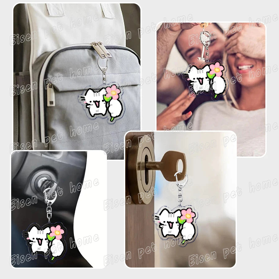 Cute Cat Cartoon Keychains