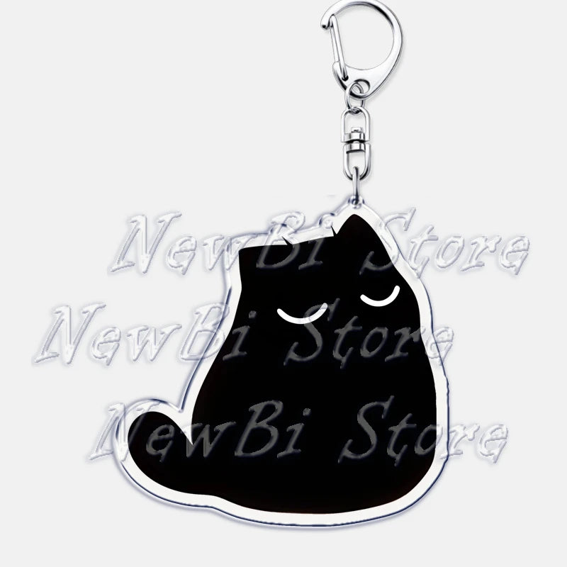 Cute Little Black Cat Keychain