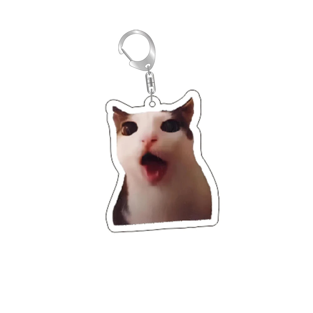 Funny Cat Memes Keychain