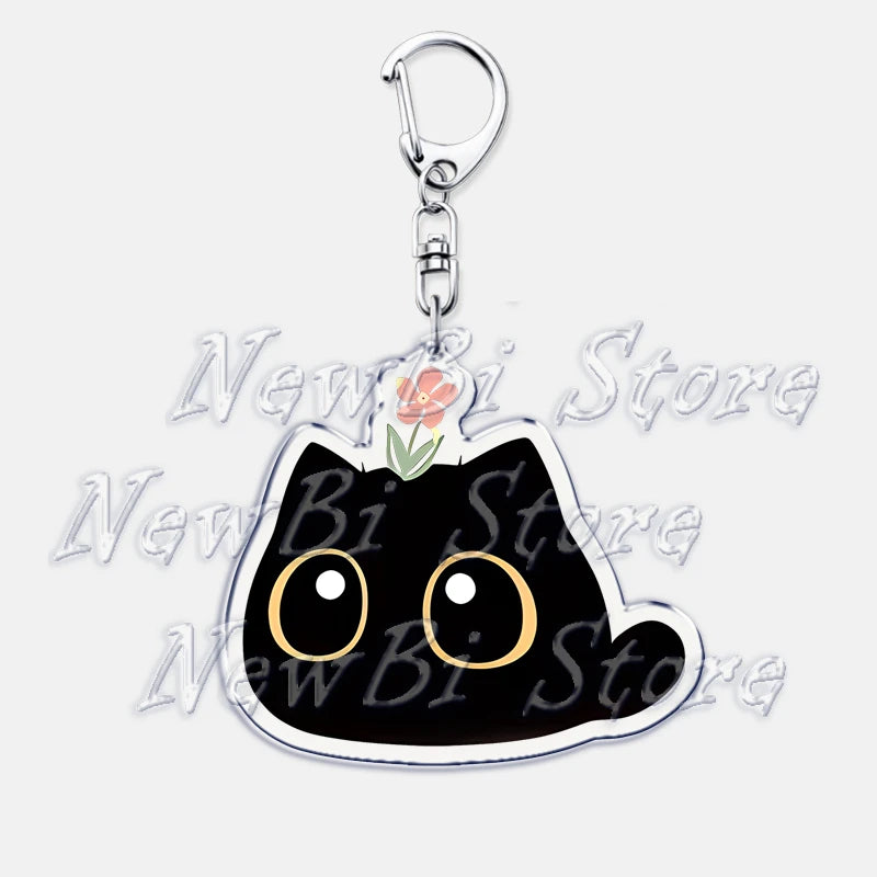 Cute Little Black Cat Keychain