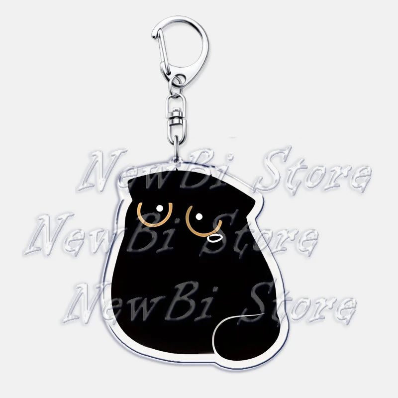 Cute Little Black Cat Keychain