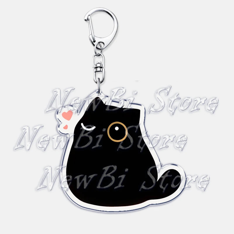 Cute Little Black Cat Keychain