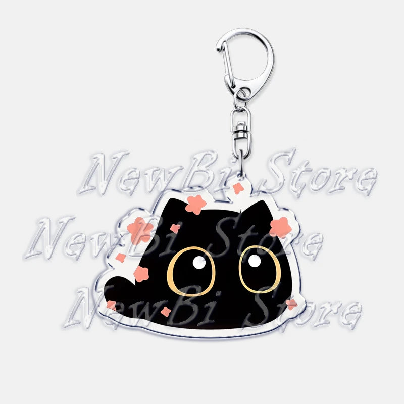 Cute Little Black Cat Keychain