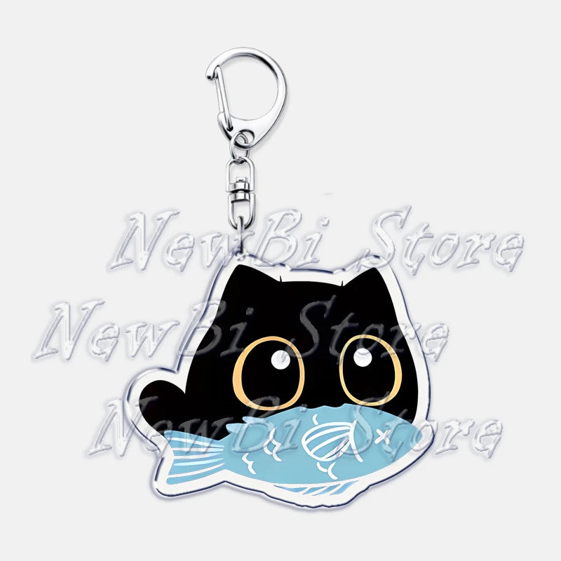 Cute Little Black Cat Keychain