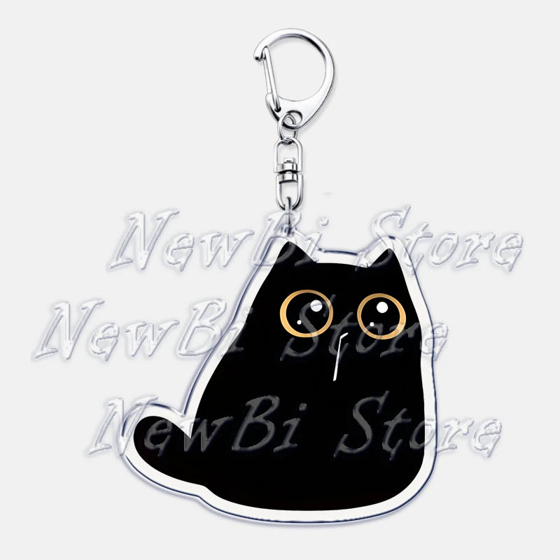 Cute Little Black Cat Keychain