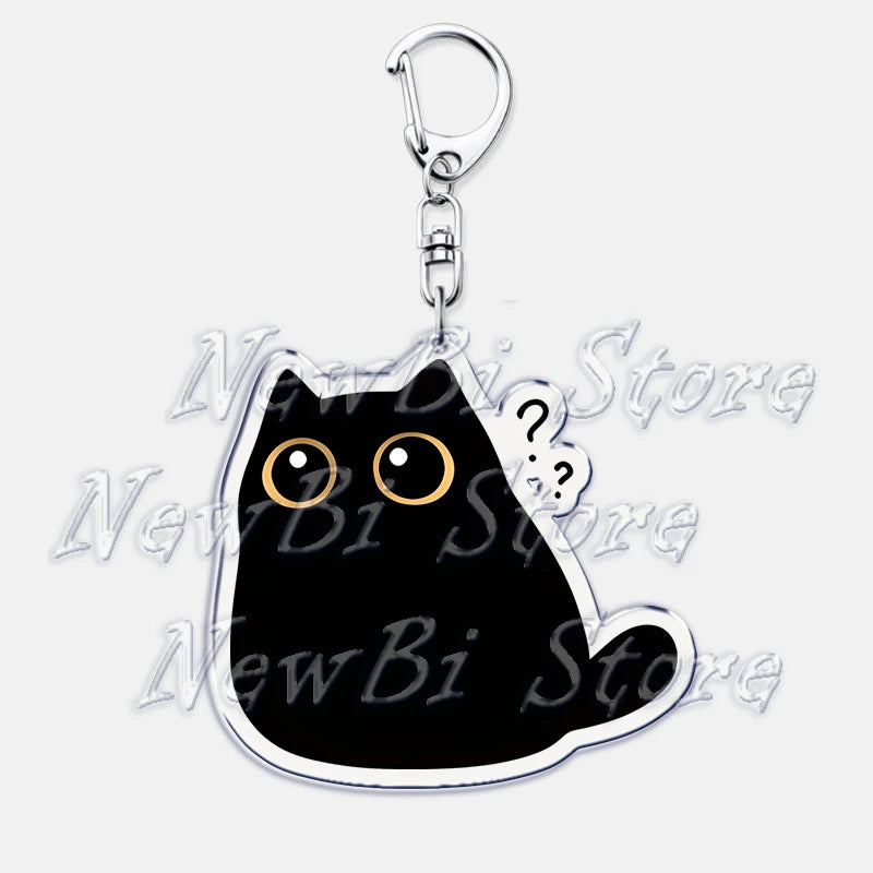 Cute Little Black Cat Keychain
