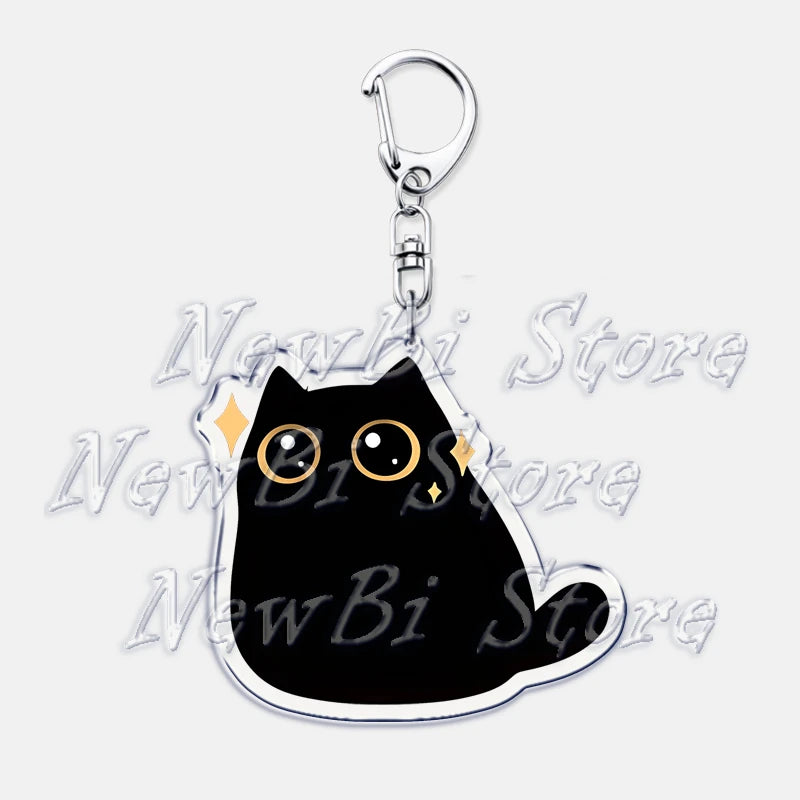 Cute Little Black Cat Keychain