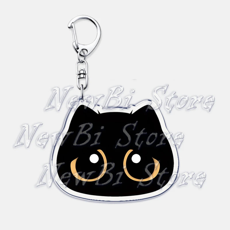 Cute Little Black Cat Keychain
