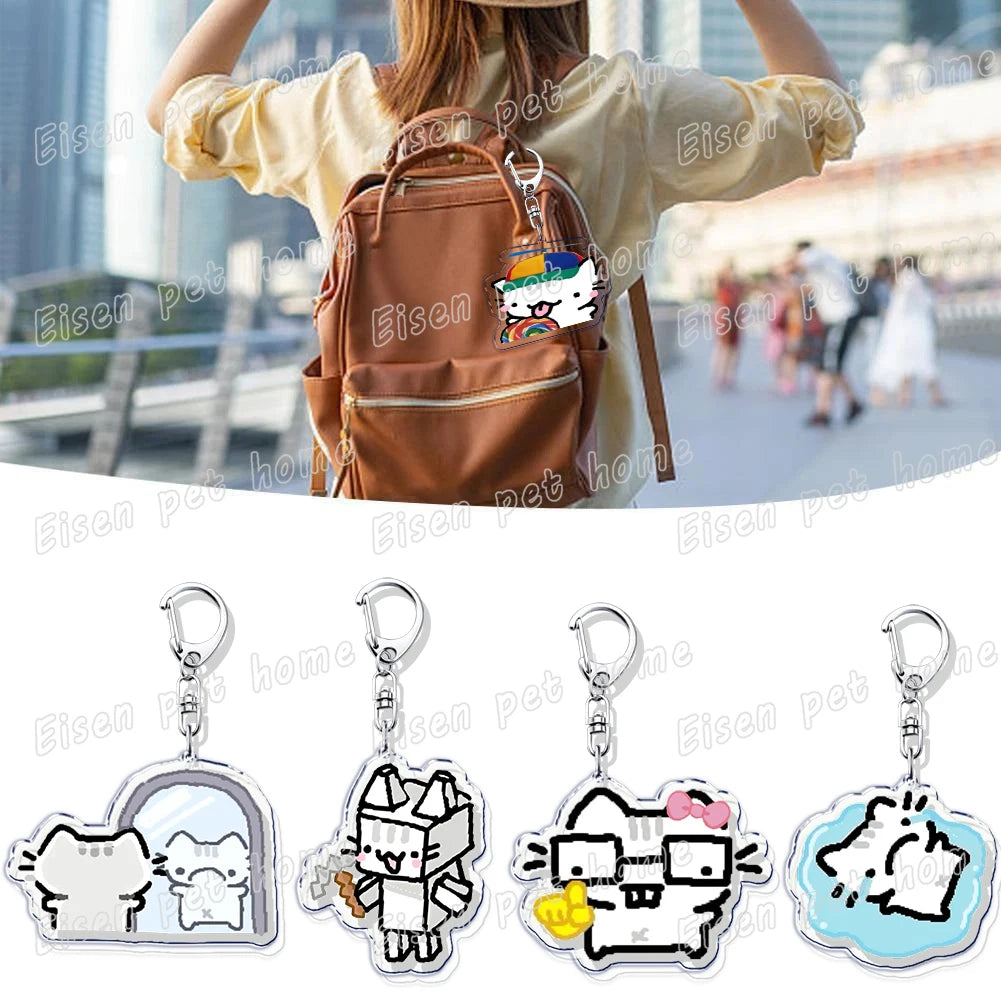 Cute Cat Cartoon Keychains