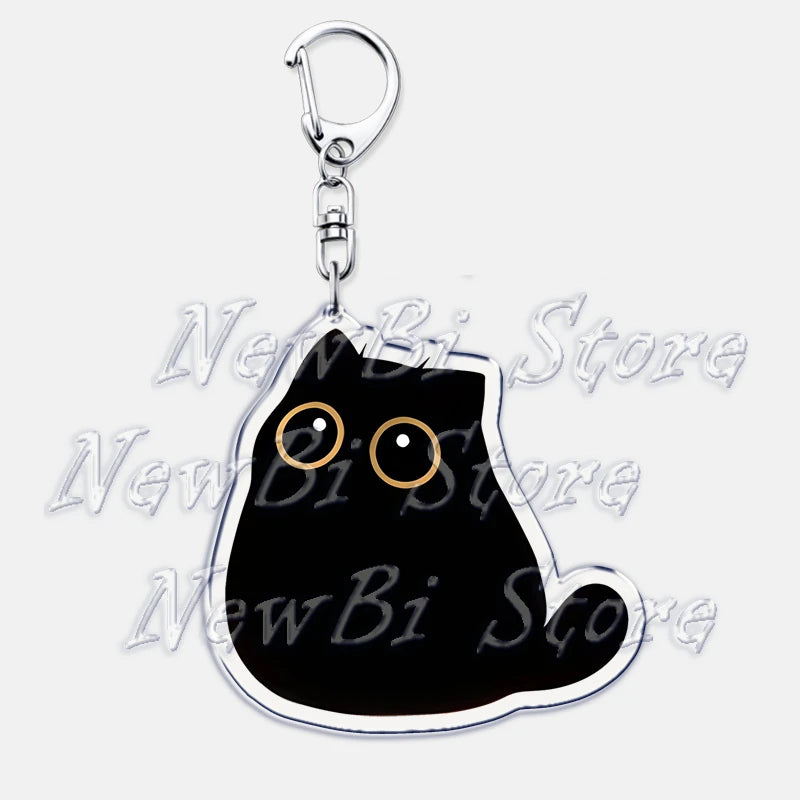 Cute Little Black Cat Keychain