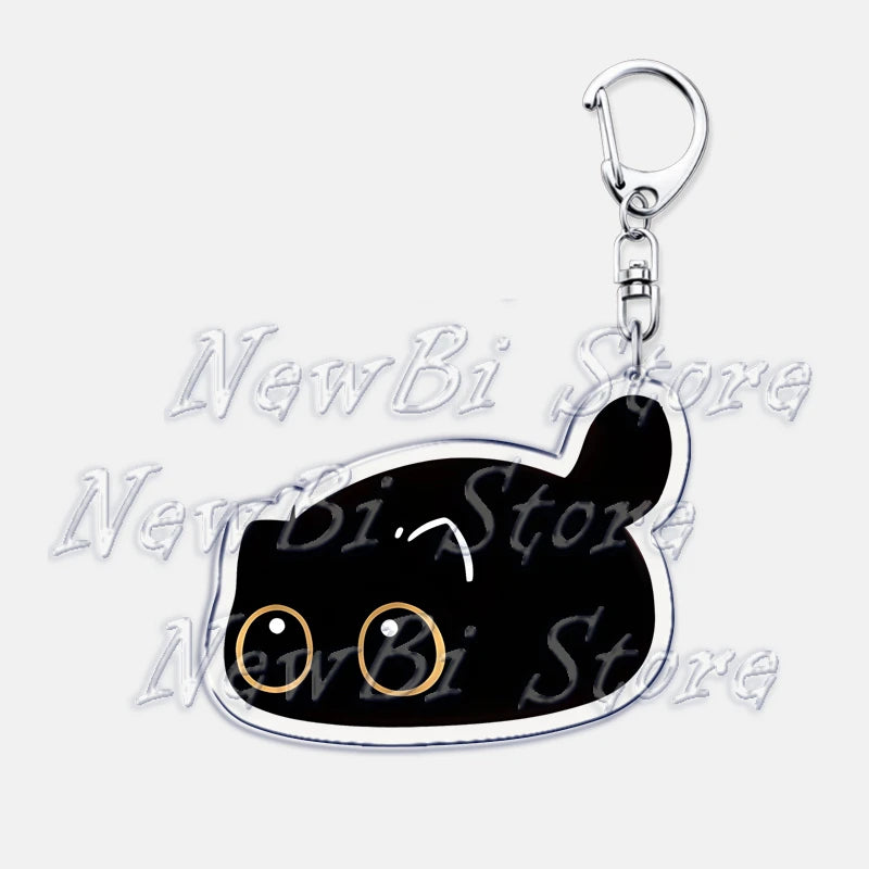 Cute Little Black Cat Keychain