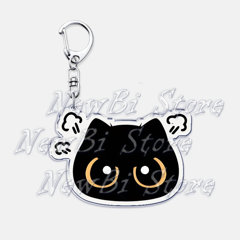 Cute Little Black Cat Keychain