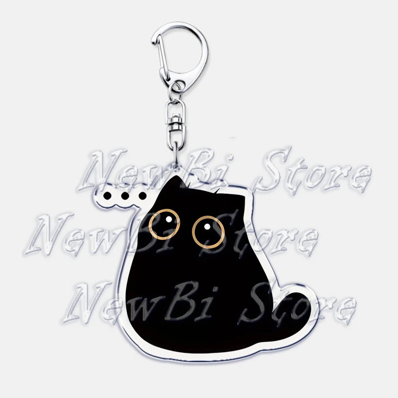 Cute Little Black Cat Keychain