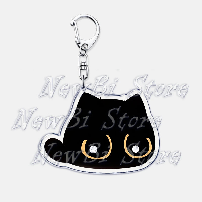 Cute Little Black Cat Keychain