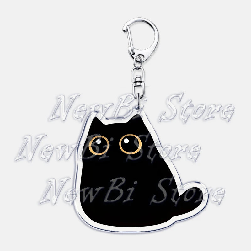 Cute Little Black Cat Keychain