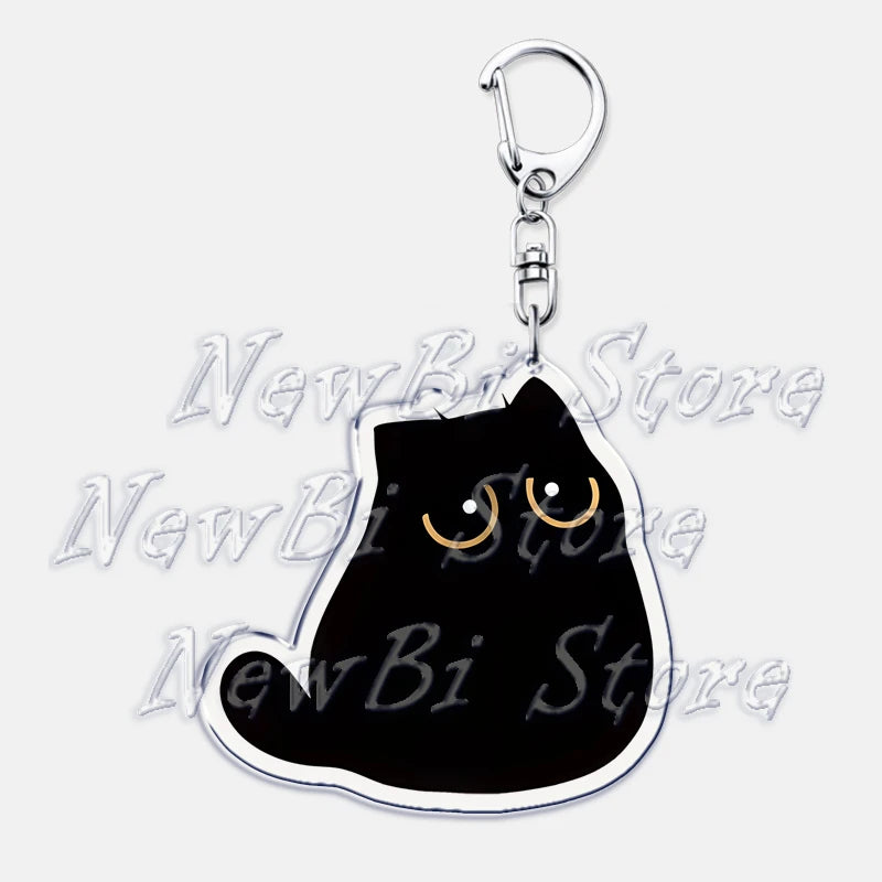 Cute Little Black Cat Keychain